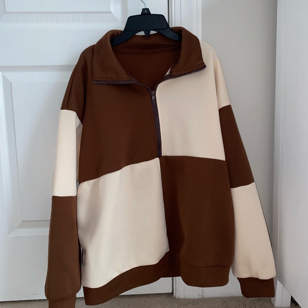 shien sweatshirt half zip